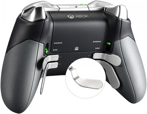 Pads Metal Direderate Response Metal D ، Trigger Locks Paddles Hair for Xbox Wireless Controller Series 2 Core ، Elite Series 2 & Series 1 - Silver in Kuwait