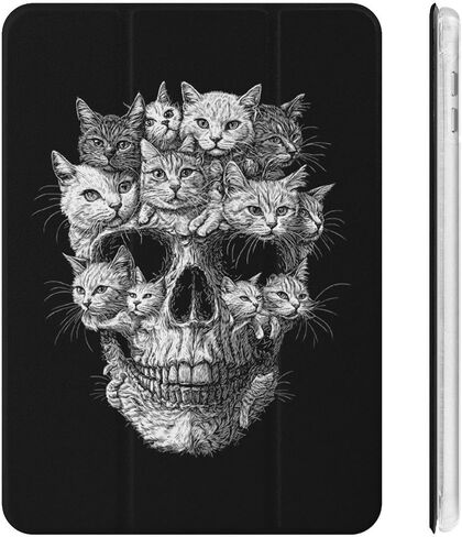 Cats Skull Head Case مع حامل القلم Trifold Stand خفيفة الوزن متوافق مع iPad Mini 4/5/6 Mini4/5 （7.9in） in Saudi Arabia