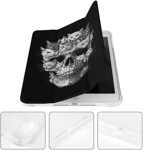 Cats Skull Head Case مع حامل القلم Trifold Stand خفيفة الوزن متوافق مع iPad Mini 4/5/6 Mini4/5 （7.9in） in Saudi Arabia