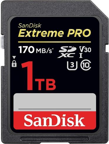 بطاقة ذاكرة Sandisk Extremepro UHS-I SDXC ، 1 تيرابايت ، 170 ميجابايت/V30 in Saudi Arabia