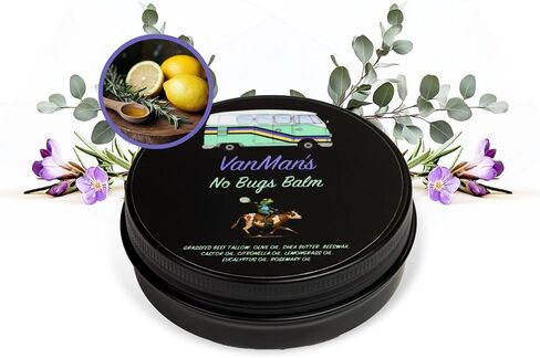 Vanman's - Bug Balm - Bug Repellent Balm with Grass-Fed/Finished Beef Tallow for Skin, Organic Cold Pressed Extra Virgin Olive Oil, Shea Butter, Castor Oil, Beeswax, and Essential Oils - 1 oz in Saudi Arabia