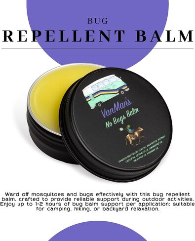 Vanman's - Bug Balm - Bug Repellent Balm with Grass-Fed/Finished Beef Tallow for Skin, Organic Cold Pressed Extra Virgin Olive Oil, Shea Butter, Castor Oil, Beeswax, and Essential Oils - 1 oz in Saudi Arabia