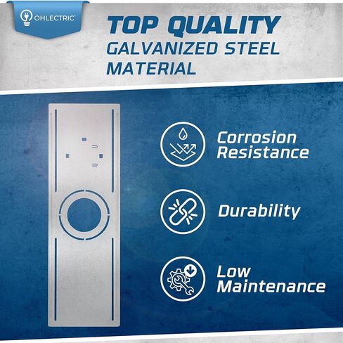 OHLECTRIC 6 Pack New Construction Mounting Plate for 4 & 6 Inch LED Downlight Easy Cutout Slim Steel Rough in Bracket Made of Galvanized Steel Recessed LED Light Plate in Kuwait