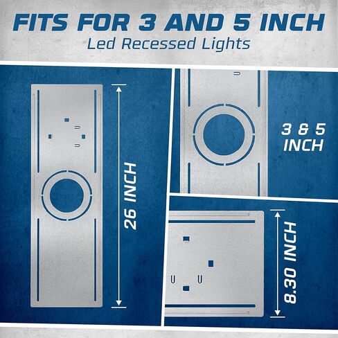 OHLECTRIC 6 Pack New Construction Mounting Plate for 4 & 6 Inch LED Downlight Easy Cutout Slim Steel Rough in Bracket Made of Galvanized Steel Recessed LED Light Plate in Kuwait