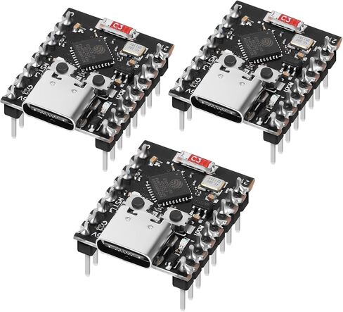 ESP32 ESP32-C3 Development Board, USB C Supermini ESP32 C3 2.4GHz Wi-Fi & Bluetooth 5.0 Pre-Soldered Pins Development Board for Arduino, 3PCS in Saudi Arabia