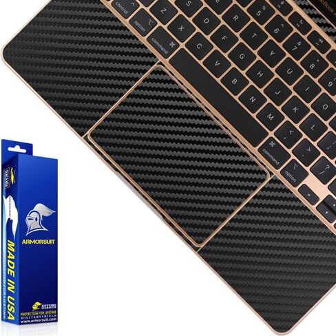 Armorsuit Militaryshield Black Carbon Carbon Skin Wrap for Apple Macbook Air 13.3 "(2020) - Palmrest & Touchpad in Saudi Arabia