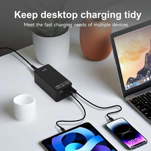ISDT P200C2 200W Multi-Port Desktop Charger with 1xDC + 2xUSB-C Outputs, Silent Fan, Active Cooling, Compact Size, Overvoltage/Undervoltage/Overcurrent Protection in Saudi Arabia