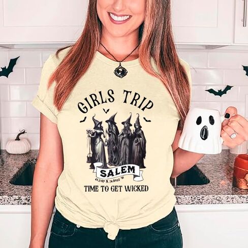 Sanderson Sisters Brewing Co Tshirt Women Halloween Shirts Funny Hocus Pocus Witches Short Sleeve Tee Tops in Saudi Arabia