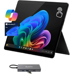 Microsoft Surface Pro 11, 13" 120Hz 2.8K Touchscreen, Copilot+ PC Tablet, 10-Core Snapdragon X Plus w/AI NPU, 16GB RAM, 2TB SSD, WiFi 7, Docking Station, Win 11 Pro, WiFi Only, Black (Renewed) in Kuwait