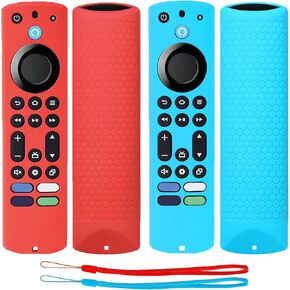 العلبة عن بُعد السيليكون متوافقة مع Firestick 4k Max 2nd Gen/Toshiba/Insignia/Pioneer/Omni Series Firtv صوت عن بُعد ، غلاف واقٍ مضاد للانزلاق مع الحبل - الأسود in Kuwait