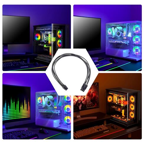 6Pin to PCIE 6Pin Graphics Card Power Cable 6 Pin Video Card Power Adapter Connector Replacement for Desktop in Kuwait