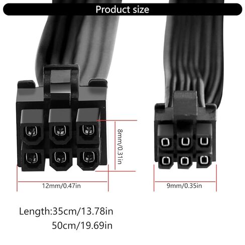 6Pin to PCIE 6Pin Graphics Card Power Cable 6 Pin Video Card Power Adapter Connector Replacement for Desktop in Kuwait