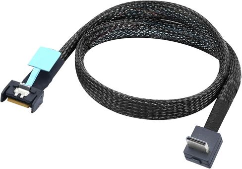 فعال 50 سم/100 سم GEN 5 PCIE 4I 38P إلى SFF8611 4I 90 DEATION in Saudi Arabia
