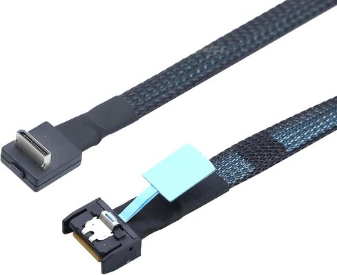 فعال 50 سم/100 سم GEN 5 PCIE 4I 38P إلى SFF8611 4I 90 DEATION in Saudi Arabia