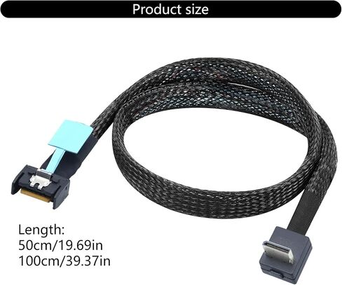 فعال 50 سم/100 سم GEN 5 PCIE 4I 38P إلى SFF8611 4I 90 DEATION in Saudi Arabia