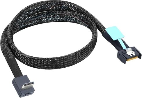 فعال 50 سم/100 سم GEN 5 PCIE 4I 38P إلى SFF8611 4I 90 DEATION in Saudi Arabia