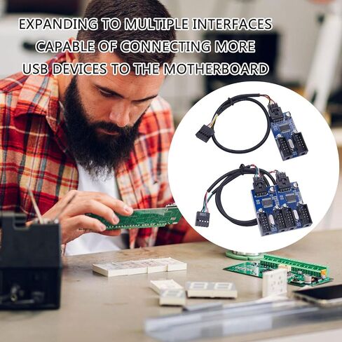Motherboards USB Hubs Expansion 9Pin USB Splitter Connecting More with 9Pin Header Splitter for Internal Wiring in Saudi Arabia