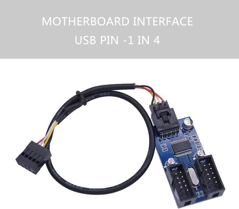 Motherboards USB Hubs Expansion 9Pin USB Splitter Connecting More with 9Pin Header Splitter for Internal Wiring in Saudi Arabia