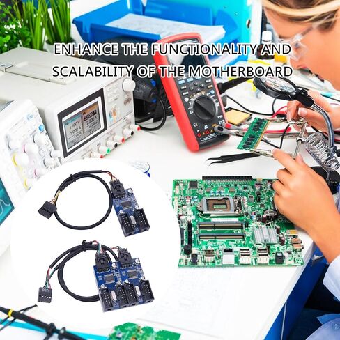 Motherboards USB Hubs Expansion 9Pin USB Splitter Connecting More with 9Pin Header Splitter for Internal Wiring in Saudi Arabia