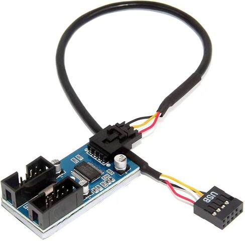 Motherboards USB Hubs Expansion 9Pin USB Splitter Connecting More with 9Pin Header Splitter for Internal Wiring in Saudi Arabia