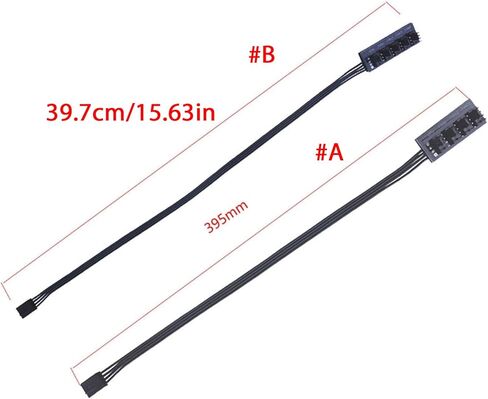 Cooling Fan PC CPU Cooling 4PIN Power Cable Splitter Adapter Sleeved Case for Desktop Computer Coolers Fan Replacement in Kuwait