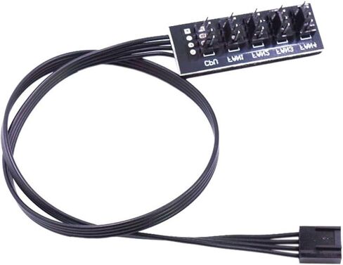 Cooling Fan PC CPU Cooling 4PIN Power Cable Splitter Adapter Sleeved Case for Desktop Computer Coolers Fan Replacement in Kuwait