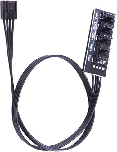 Cooling Fan PC CPU Cooling 4PIN Power Cable Splitter Adapter Sleeved Case for Desktop Computer Coolers Fan Replacement in Kuwait