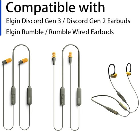 استبدال نصائح الأذن ثلاثية شفة لـ Elgin Discord Gen 3 / Discord Gen 2 / Rumble / Rumble Wired ، 6 أزواج in Saudi Arabia