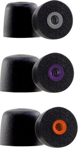 Replacement Memory Foam Ear Tips for Shure SE215 PRO SE215 SE112 SE315 SE425 SE535 SE846 Aonic4 Aonic5 Earphones, Ultimate Comfort, 3 Pairs (Black, SML) in Saudi Arabia