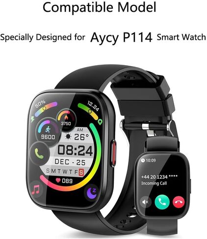 لمشاهدة Aycy Smart Watch P114 P114 حامي الشاشة 1.85 "[5 Pack] HD Clear Soft Pet Film [Anti-Fingerprint] in Saudi Arabia