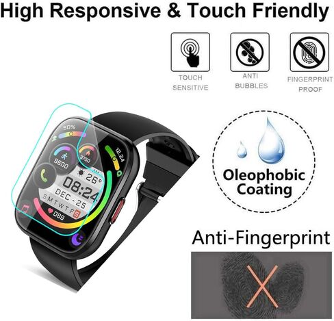 لمشاهدة Aycy Smart Watch P114 P114 حامي الشاشة 1.85 "[5 Pack] HD Clear Soft Pet Film [Anti-Fingerprint] in Saudi Arabia