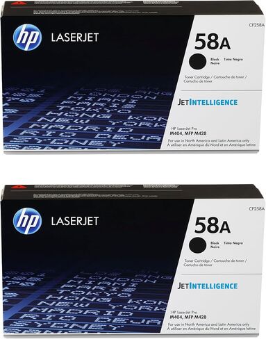 HP 58A خرطوشة الحبر الأسود 2 حزمة | الخرطوشة الأصلية | سلسلة التوافق LaserJet Enterprise M406 ، سلسلة MFP M430 ، سلسلة PRO M4040 ، سلسلة M428 | CF258A | كل خرطوشة مطبوعات in Kuwait
