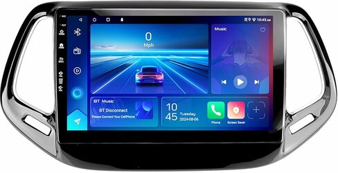 5G WiFi (6) CAR Radio for Jeep Compass 2017-2020 ، Android13/Wireless Carplay/Android Auto/Touch Screen/GPS Cameraging/Bluetooth/FM/HD (2Ram+64rom) in Kuwait