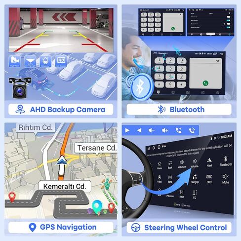 [2G+64G] Radio for Mercedes Benz C Class W203 C200 C320 C350 CLK W209 S203 A209 2000-2005 (for 4 Doors), Android Touch Screen W203 Car Stereo with Carplay Android Auto in Saudi Arabia