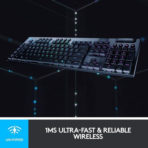 Logitech G915 لوحة مفاتيح الألعاب الميكانيكية اللاسلكية (اللمس) - الأسود (متجدد) in Kuwait