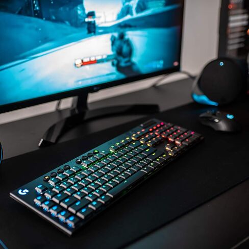 Logitech G915 لوحة مفاتيح الألعاب الميكانيكية اللاسلكية (اللمس) - الأسود (متجدد) in Kuwait