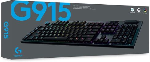 Logitech G915 لوحة مفاتيح الألعاب الميكانيكية اللاسلكية (اللمس) - الأسود (متجدد) in Kuwait