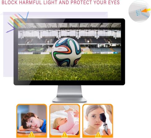 34 بوصة شاشة الكمبيوتر Blue Light Blocker - قلل من إجهاد العين - من السهل تثبيت وإزالة لوحة حامي شاشة الكمبيوتر المضادة للخدش - حامي شاشة الوهج المضاد للضوء الأزرق in Saudi Arabia