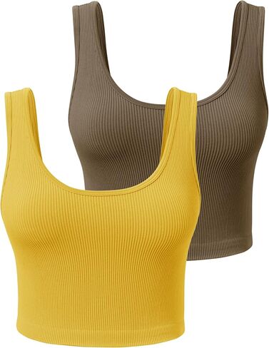 SPRIMEMONG Women Casual Basic Crop Top Workout Yoga Tank in Kuwait