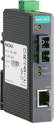 MOXA IMC-21A-M-SC الصناعي 10/100BASETX إلى 100BASEFX محول الوسائط ، MULTI MODE ، موصل SC ، -10 إلى 60 درجة مئوية in Saudi Arabia