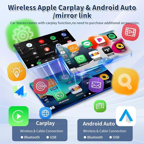 ستيريو سيارة Android 13 لسيارة Honda CRV 2002-2006 مع Apple Carplay Android Auto، راديو سيارة بشاشة لمس 9 بوصة مع وصلة مرآة واي فاي GPS بلوتوث FM/RDS SWC+AHD كاميرا خلفية [2G+32G] in Kuwait