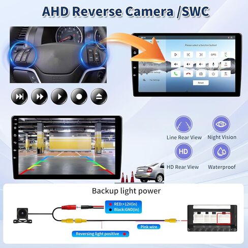 ستيريو سيارة Android 13 لسيارة Honda CRV 2002-2006 مع Apple Carplay Android Auto، راديو سيارة بشاشة لمس 9 بوصة مع وصلة مرآة واي فاي GPS بلوتوث FM/RDS SWC+AHD كاميرا خلفية [2G+32G] in Kuwait