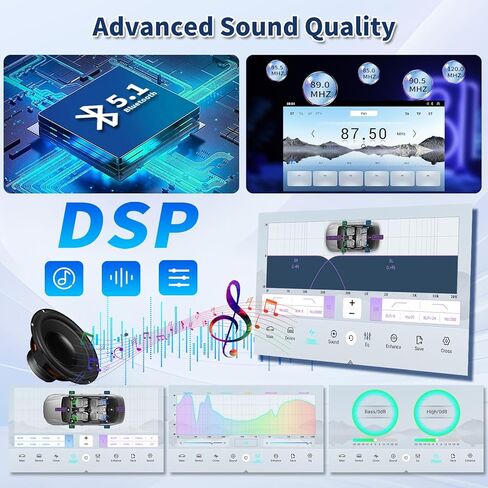 ستيريو سيارة Android 13 لسيارة Honda CRV 2002-2006 مع Apple Carplay Android Auto، راديو سيارة بشاشة لمس 9 بوصة مع وصلة مرآة واي فاي GPS بلوتوث FM/RDS SWC+AHD كاميرا خلفية [2G+32G] in Kuwait