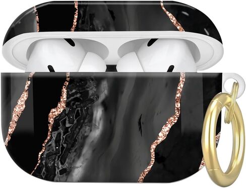 متوافق مع Airpod Pro 2nd // غطاء علبة الجيل الأول مع سلسلة مفاتيح ، علبة سماعات رأس لاسلكية مقاومة للوقاية من Airpod Pro 2023/2022/2019 (نمط القهوة) in Kuwait