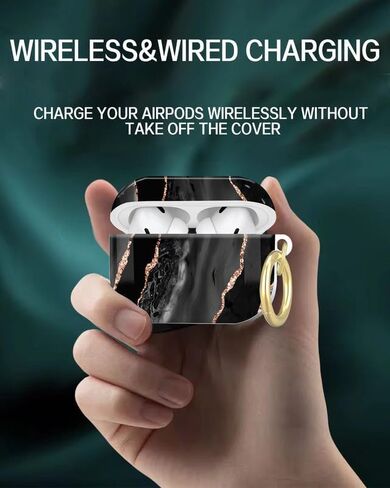 متوافق مع Airpod Pro 2nd // غطاء علبة الجيل الأول مع سلسلة مفاتيح ، علبة سماعات رأس لاسلكية مقاومة للوقاية من Airpod Pro 2023/2022/2019 (نمط القهوة) in Kuwait