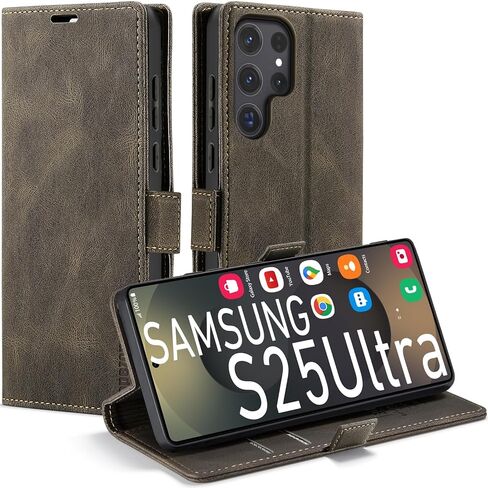 حالة japezop متوافقة مع Samsung Galaxy S25+ Plus ، علبة محفظة مع [RFID LOCKING] حامل بطاقة Kickstand مغناطيسي ، محفظة جلدية من Galaxy S25+ Plus 6.7 بوصة (أزرق) in Kuwait