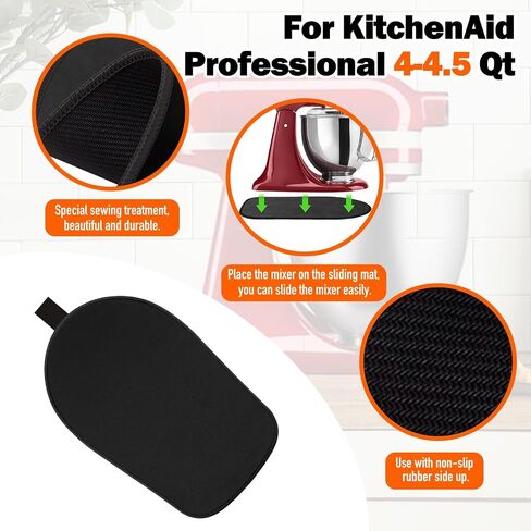 Sliding Mat for Kitchenaid Stand Mixer Slider Mat with Bendable Cord Organizers for KitchenAid 4.5-8 Qt Appliances (4.5-5 Quart) in Saudi Arabia