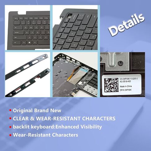 استبدال القضية العليا في وضع لوحة المفاتيح مع Dell Latitude 3420 E3420 Part ، P/N: 04px9k 4px9k 02rm93 2rm93 02935x 2935x (Palmrest with Backlit Keyboard) in Saudi Arabia