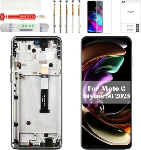 لـ Moto G stylus 5g 2023 شاشة عرض الشاشة لـ Moto G Stylus 5G 2023 LCD شاشة الاستبدال لرقم Digitizer لـ Motorola XT2315-4 شاشة لمسة مع Frame XT2315-1 Black (فقط لإصدار 5G) in Kuwait