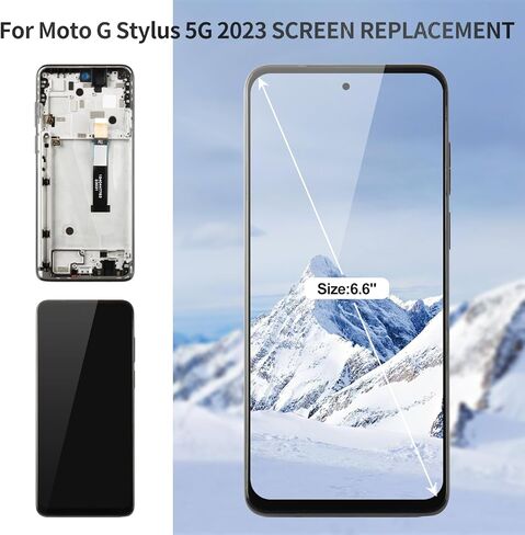 لـ Moto G stylus 5g 2023 شاشة عرض الشاشة لـ Moto G Stylus 5G 2023 LCD شاشة الاستبدال لرقم Digitizer لـ Motorola XT2315-4 شاشة لمسة مع Frame XT2315-1 Black (فقط لإصدار 5G) in Kuwait